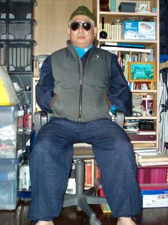 Mさまのアウトドアでの作務衣