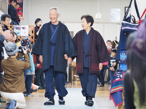 宮田織物のファッションショー