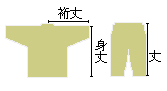 作務衣のサイズ